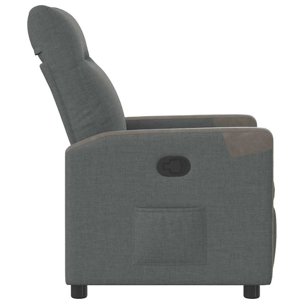 vidaXL Recliner Dark Grey Fabric