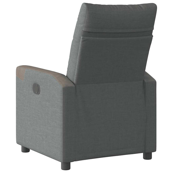 vidaXL Recliner Dark Grey Fabric