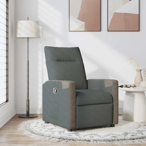 vidaXL Recliner Dark Grey Fabric