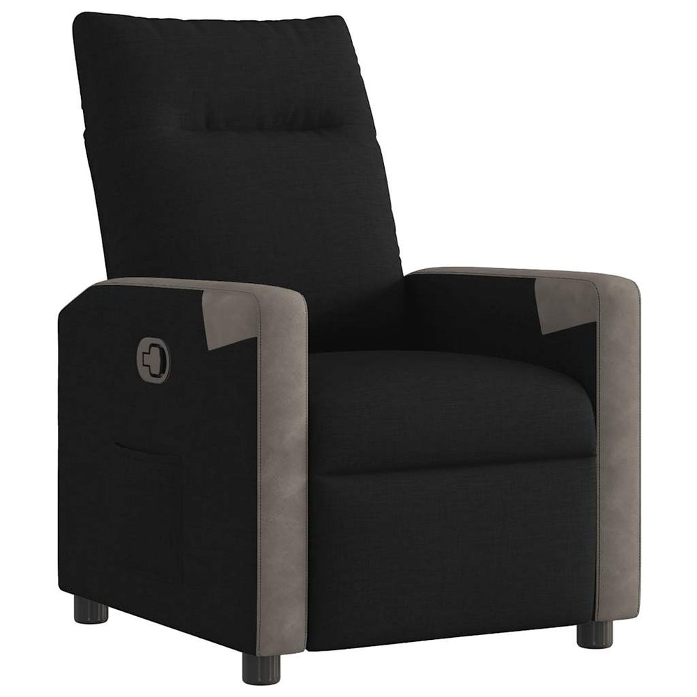 vidaXL Recliner Black Fabric