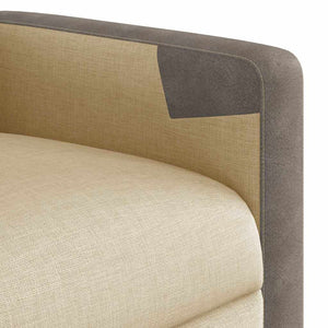 vidaXL Massage Recliner Cream Fabric