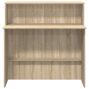 vidaXL Reception Desk Sonoma Oak 100 x 50 x 103.5 cm Engineered Wood