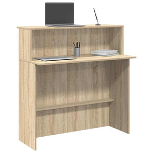 vidaXL Reception Desk Sonoma Oak 100 x 50 x 103.5 cm Engineered Wood