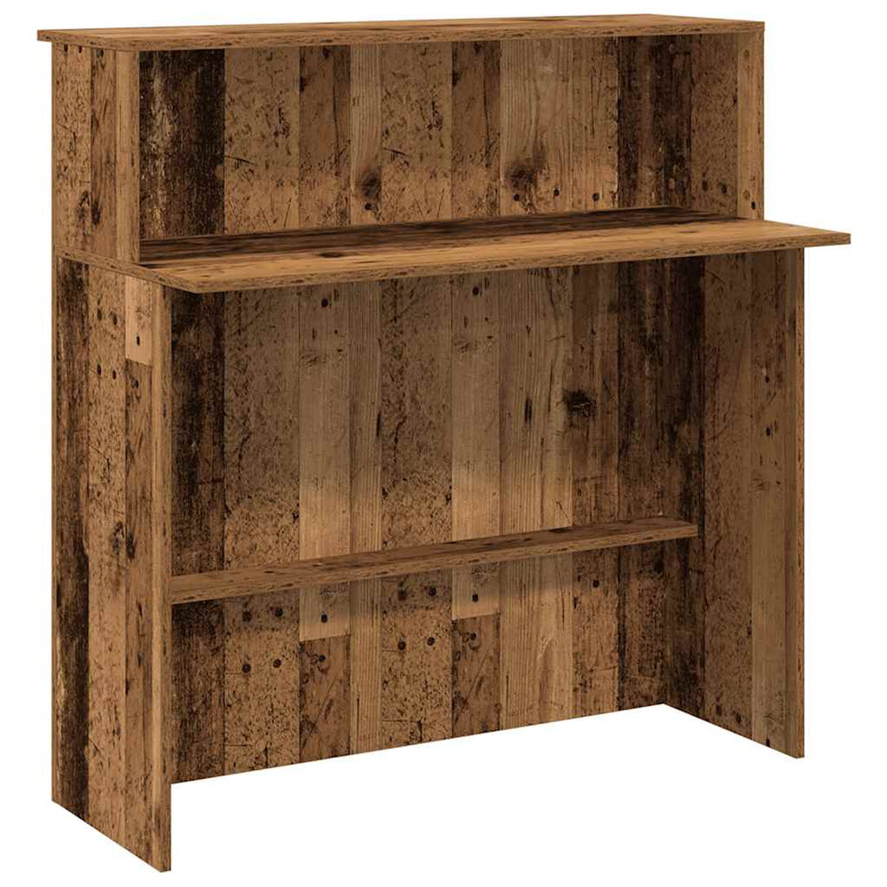 vidaXL Reception Desk Reclaimed Wood Look 100x50x103.5 cm Engineered Wood