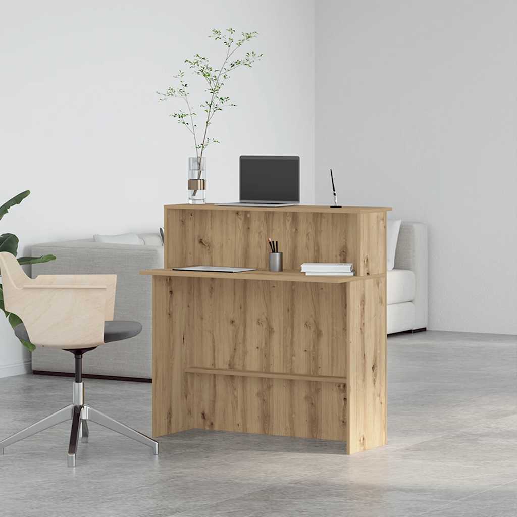 vidaXL Reception Counter Artisan Oak 100x50x103.5 cm Engineered Wood