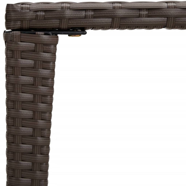 Garten Satztische 3er Set Braun Rattan