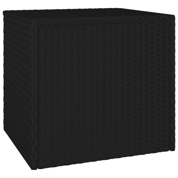 Garten Beistelltische 3er Set Poly Rattan Schwarz