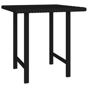 Garten Beistelltische 3er Set Poly Rattan Schwarz