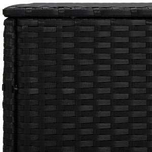 Garten Beistelltische 3er Set Poly Rattan Schwarz