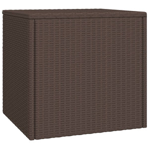 3er Set Garten Beistelltische Braun Rattan
