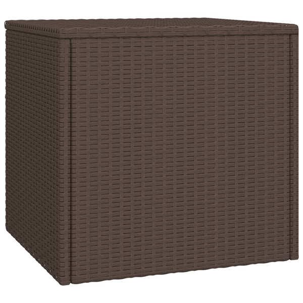 3er Set Garten Beistelltische Braun Rattan