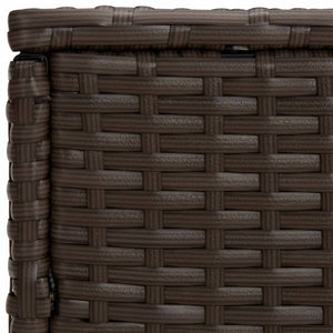 3er Set Garten Beistelltische Braun Rattan