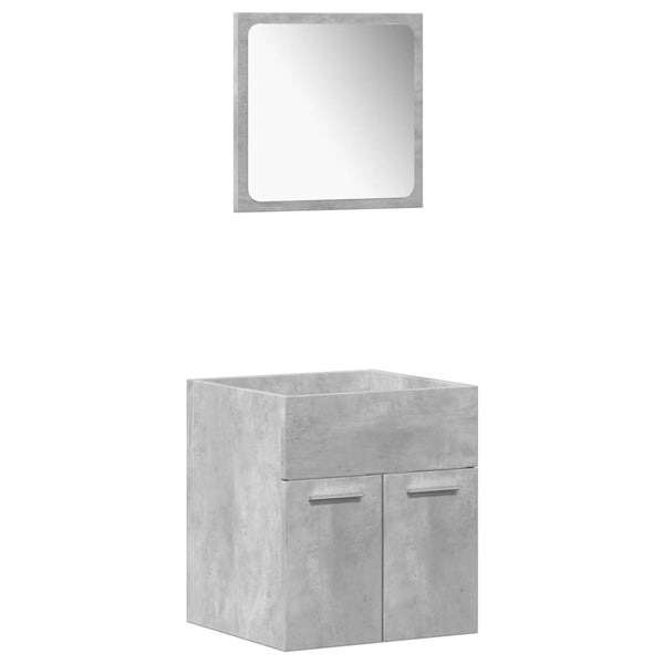 5-teiliges Badmöbel-Set Betongrau