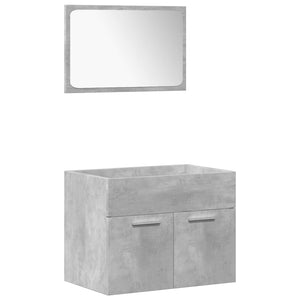 4-tlg. Badmöbel-Set Betongrau