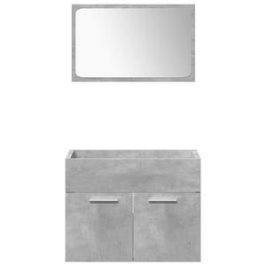 4-tlg. Badmöbel-Set Betongrau