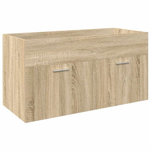 Waschbeckenunterschrank Sonoma-Eiche mit Einbaubecken