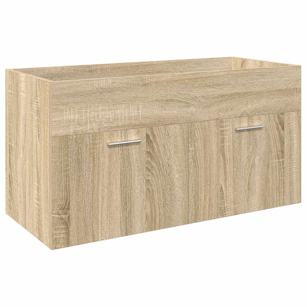 Waschbeckenunterschrank Sonoma-Eiche mit Einbaubecken