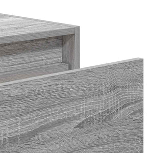 Wand-Nachttisch mit LED Grau Sonoma