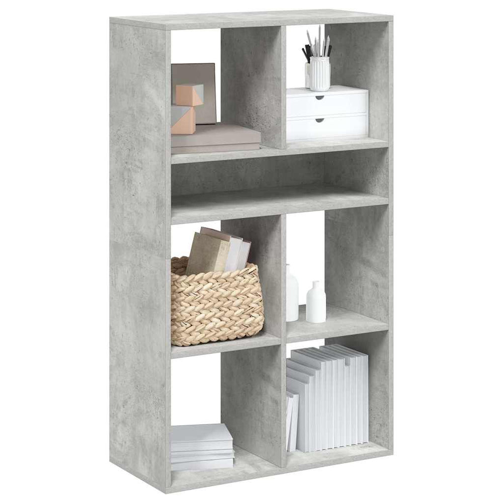 vidaXL Bookshelf Concrete Gray 66x31x112 cm Engineered Wood