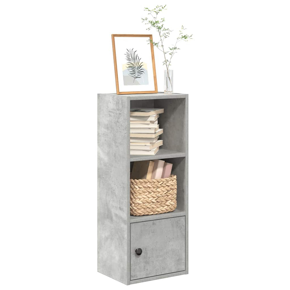 vidaXL Bookcase Concrete Gray 31x24x77 cm Engineered Wood