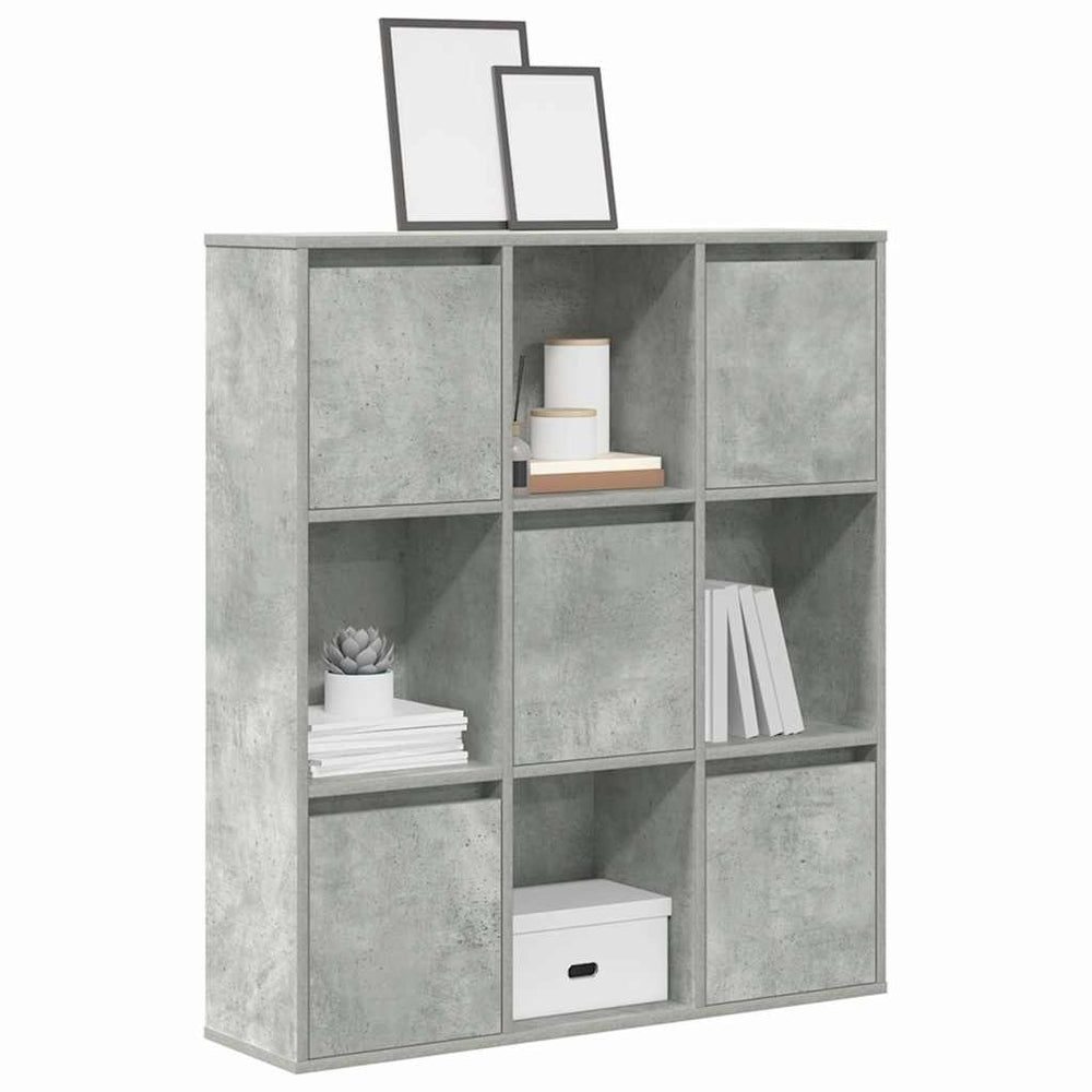 vidaXL Bookshelf Concrete Gray 89x24x101.5 cm Engineered Wood