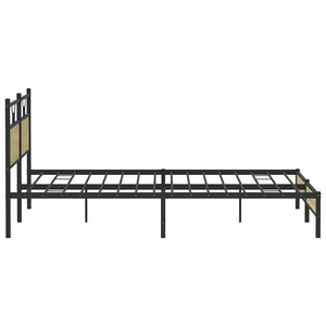 Metallbett Sonoma-Eiche 193x201 cm (Ohne Matratze)