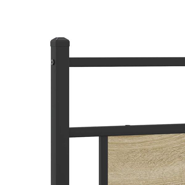 Metallbett Sonoma-Eiche 193x201 cm (Ohne Matratze)
