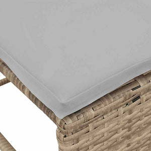 vidaXL Garden Sofa Set with Cushions 6 pcs Beige and Light Grey Poly Rattan