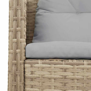 vidaXL Garden Sofa Set with Cushions 6 pcs Beige and Light Grey Poly Rattan