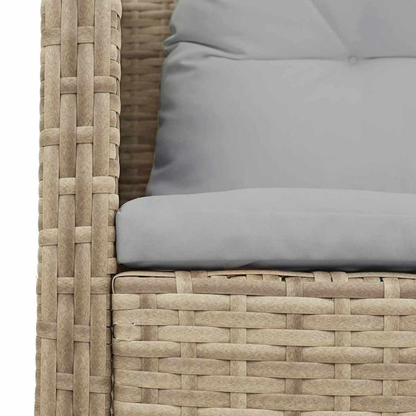 vidaXL Garden Sofa Set with Cushions 6 pcs Beige and Light Grey Poly Rattan