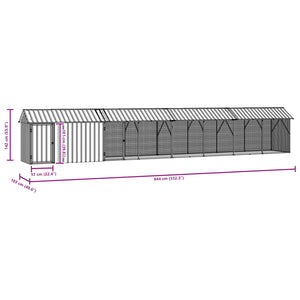 Vogelkäfig Anthrazit Verzinkter Stahl 844 cm
