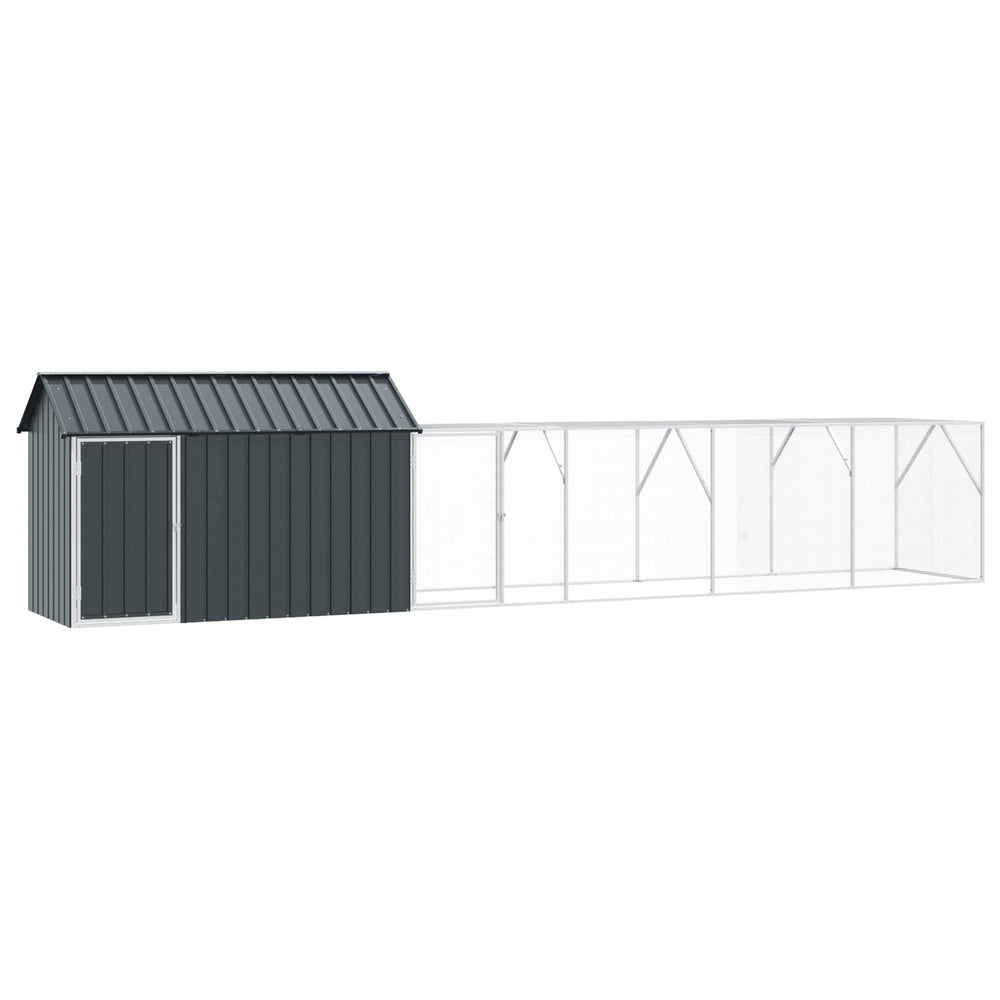 vidaXL Bird Cage Anthracite 619 x 111 x 142 cm Galvanized Steel
