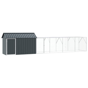 vidaXL Bird Cage Anthracite 619 x 111 x 142 cm Galvanized Steel