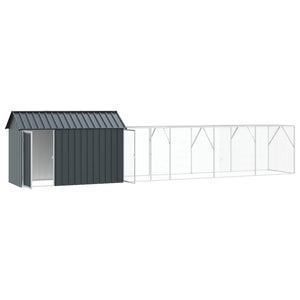 vidaXL Bird Cage Anthracite 619 x 111 x 142 cm Galvanized Steel