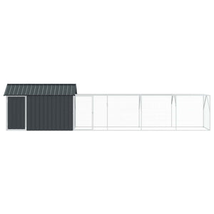 vidaXL Bird Cage Anthracite 619 x 111 x 142 cm Galvanized Steel