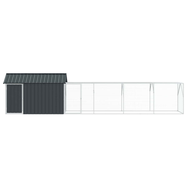 vidaXL Bird Cage Anthracite 619 x 111 x 142 cm Galvanized Steel