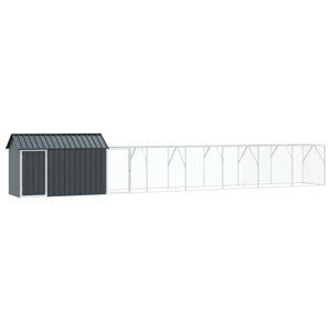 vidaXL Bird Cage Anthracite 821.5 x 111 x 142 cm Galvanized Steel