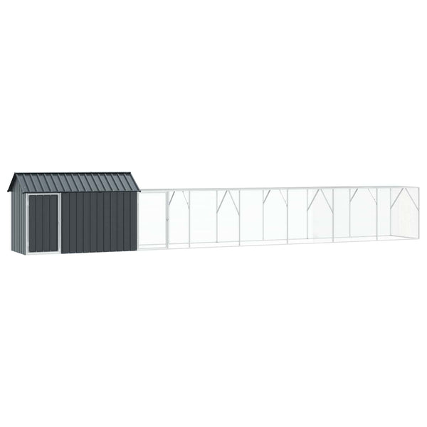 vidaXL Bird Cage Anthracite 821.5 x 111 x 142 cm Galvanized Steel
