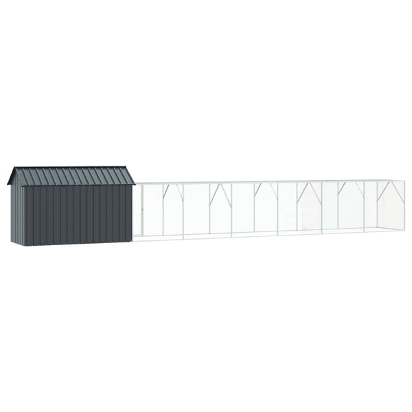 vidaXL Bird Cage Anthracite 821.5 x 111 x 142 cm Galvanized Steel