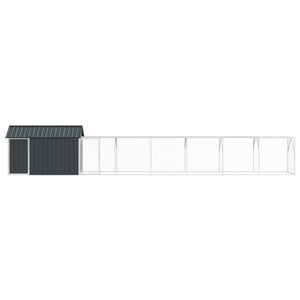 vidaXL Bird Cage Anthracite 821.5 x 111 x 142 cm Galvanized Steel