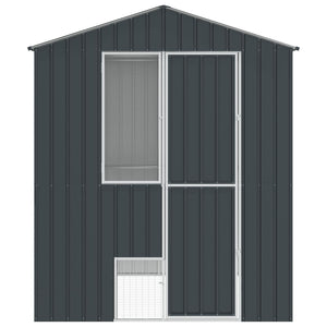 vidaXL Bird Cage Anthracite 215 x 210 x 247 cm Galvanized Steel