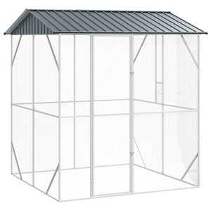 vidaXL Aviary Anthracite 215 x 208 x 247 cm Galvanized Steel