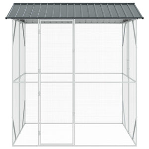 vidaXL Aviary Anthracite 215 x 208 x 247 cm Galvanized Steel