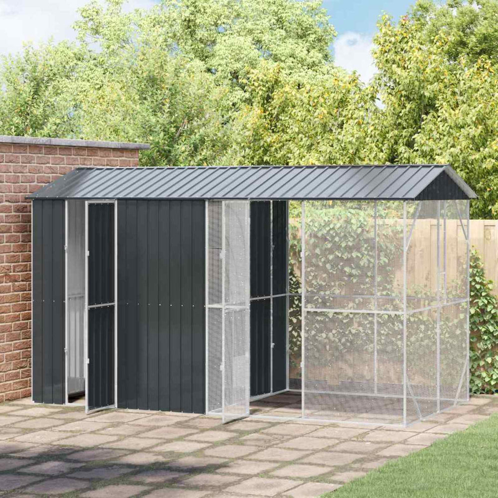 vidaXL Aviary Anthracite 430 x 208 x 247 cm Galvanized Steel