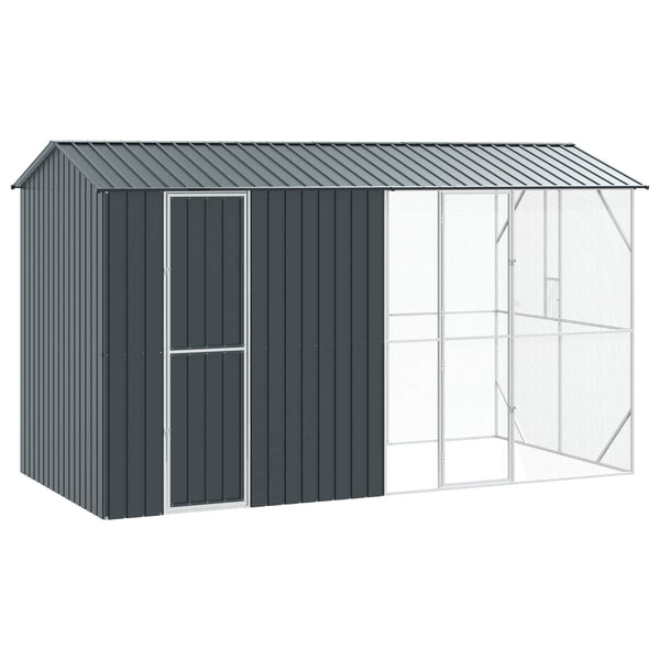 vidaXL Aviary Anthracite 430 x 208 x 247 cm Galvanized Steel