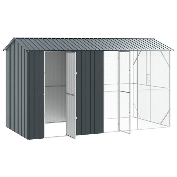 vidaXL Aviary Anthracite 430 x 208 x 247 cm Galvanized Steel