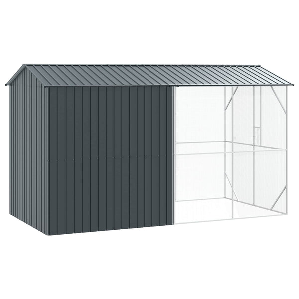 vidaXL Aviary Anthracite 430 x 208 x 247 cm Galvanized Steel