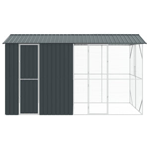 vidaXL Aviary Anthracite 430 x 208 x 247 cm Galvanized Steel