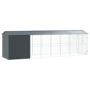 vidaXL Bird Aviary Anthracite 860 x 208 x 247 cm Galvanized Steel