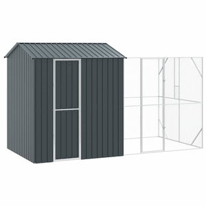 vidaXL Aviary Anthracite 418 x 210 x 247 cm Galvanized Steel